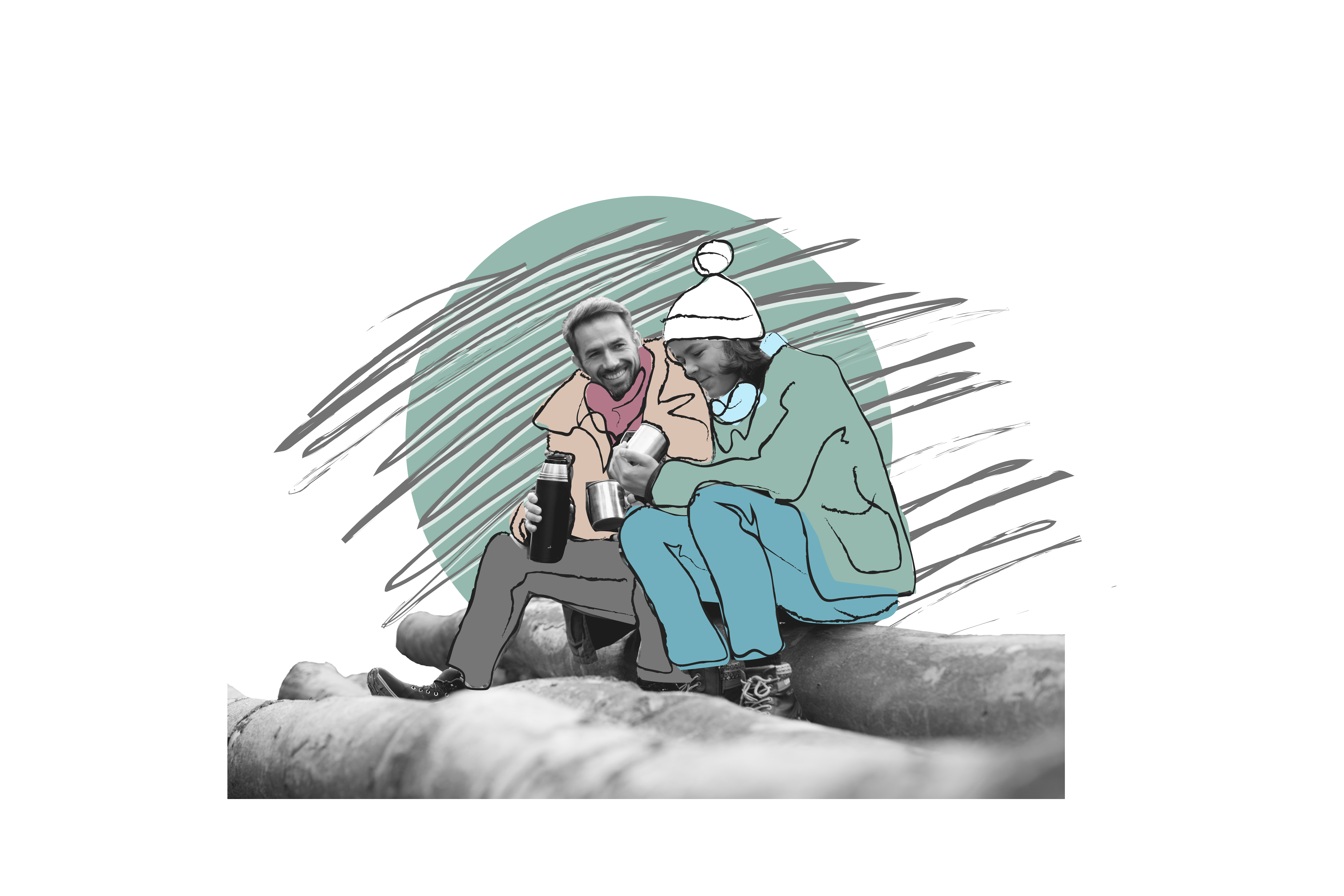 Mann og ungdom i samtale.